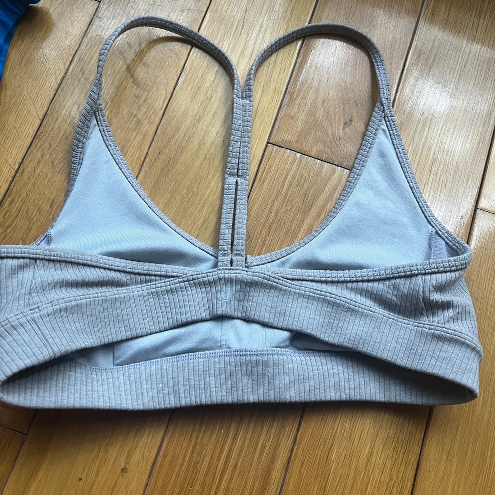 Alo yoga grey sports bra